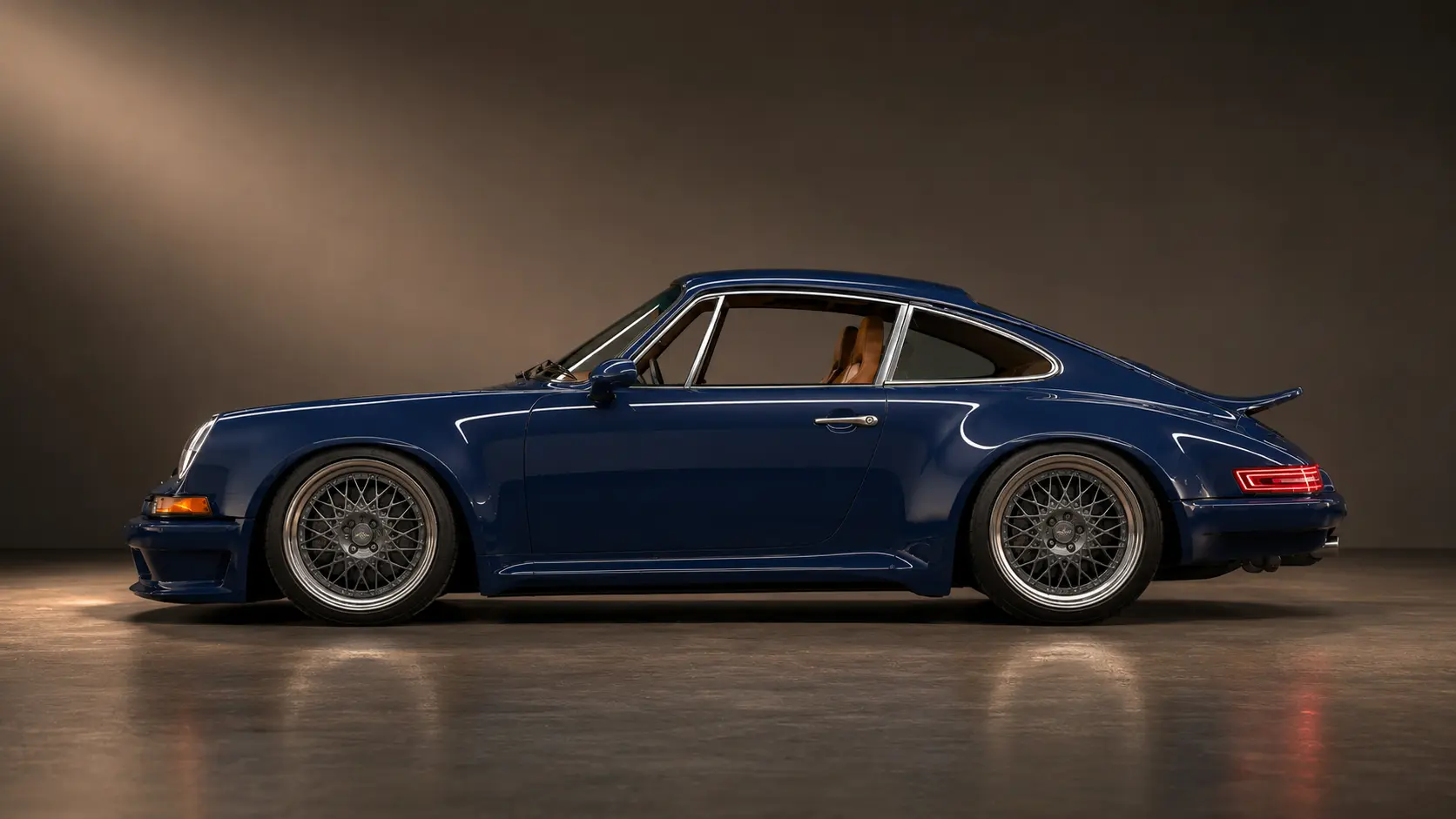Collector car in a refined private courtyard