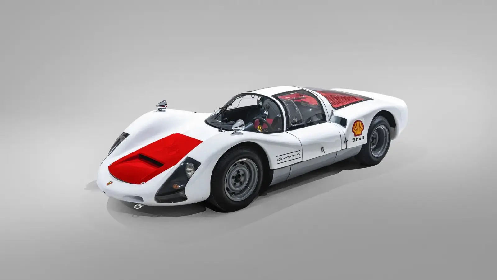 White and red 1966 Porsche 906 Carrera 6